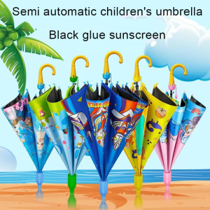 Children's Umbrella Cartoon Design: Rain Protection for Kindergarten & Primary School Students