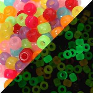 200pcs/lot Glitter Big Hole Acrylic Beads Pony Beads Loose Spacer Beads For Jewelry Making DIY Necklace Bracelet Accessories