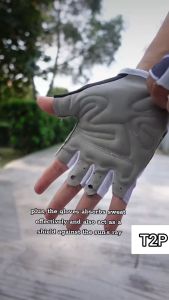 T2P Kyncilor Cycling Gloves Biking Gloves for Women Shock-Absorbing Padded Wear-Resistant Breathable Half Finger for Road Bike Bicycling Fitness