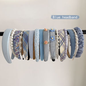 Màu xanh headband cho phụ nữ phong cách Hàn Quốc Băng đô thanh lịch thời trang băng đô nữ Phụ kiện tóc