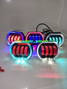 LAMPU UTAMA DEPAN DAYMAKER BILED 4 LENSA SMOKE HITAM BLACK