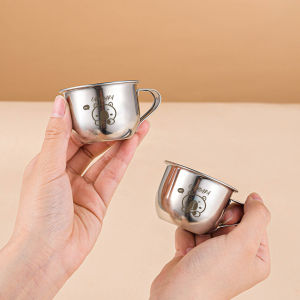 WORTHBUY 304 Stainless Steel Mini Water Cup With Handle Cute Capybara Milk Coffee Mug Durable Drinking Cup For Kids Student