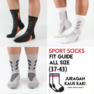 Kaos Kaki Panjang Pria Olahraga Tebal Basket Running Fitness Gym Sport