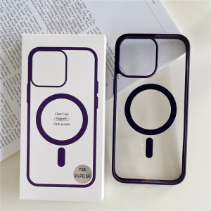 Shockproof Transparent Magnetic Slim Phone Case For iPhone 14 15 16 Pro Max 11 12 13 Pro Max 14 Plus Clear Magsafe Cover Candy Color Fashion Protective Casing - Lazada