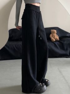 Loose American Style Sport Pants for Women High Waist Wide Leg Casual Comfortable Relaxing Feelings Leisure Trousers