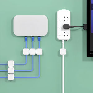 Sudyod【มีสินค้าในสต๊อก】 ที่เก็บสายชาร์จ ประเภทแม่เหล็ก สายไฟ อุปกรณ์จัดระเบียบสาย USB 6ชิ้น/แพ็ค ดำหรือขาว cable storage clip