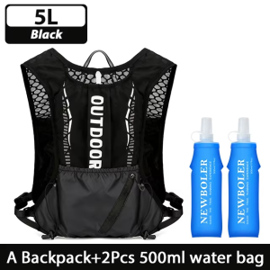 NEWBOLER Outdoor Sports Running Bag Breathable Hydration Jogging Backpack Lightweight Cycling Backpack with Water Bottle