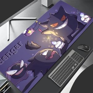 Bandai | Gaming Mouse Pad Large Gamer XXL Pokemon Gengar Keyboard Desk Mouse Mat Carpet Rubber Tapis Souris Gaming Notbook Pc Mousepad