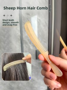 Natural Bull And Sheep Horn Comb for Long Hair Womens Special Massage Scalp Home Use Childrens Hair Comb Family Personal Care Tool