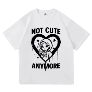 Bandai | ILLIT Not Cute Anymore Album TShirt Fashion Men/women Clothing Harajuku High Quality Tops Cotton TShirts Male Tees Vintage