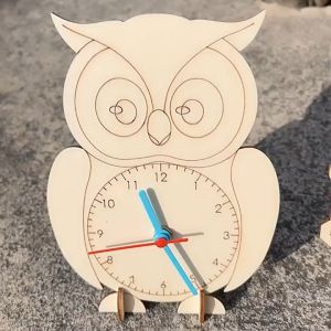 Đồng Hồ Lắp Ráp Bằng Gỗ Chạy bằng Pin AA Giúp Bé Học Xem Giờ Theo Phương Pháp Stem