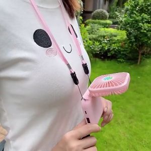 Foldable Pocket Fan Handheld Rechargeable Mini Fan Neck Hanging Fan