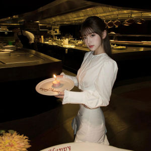 Korean Style Fashionable Top And Skirt Set Short Sleeve High Waist Comfortable Material Autumn Winter Womens Outfit Two-Piece Set