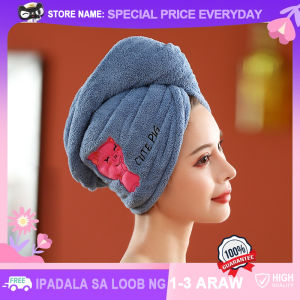 3 Seconds Quick Dry Japanese Original Dry Hair Cap Colorful Cute Embroidery Shower Caps Bathroom Turban Wrap Hair Towel Shower Hat Towels