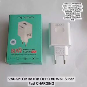 V120 ORI ADAPTOR BATOK OPPO 80W 80 WATT Super Fast CHARGING Kepala Charger CHARGER VOOC USB SUPER F