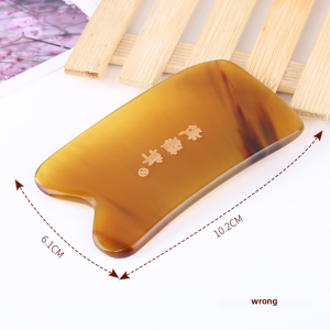 Authentic Ultra-Thin Natural Cow Horn Gua Sha Board Massage Board Facial Acupoint Stimulation Full Body Beauty Tool Easy to out Sweat