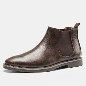 Lesvago 2022 Người Đàn Ông Chelsea Boots Da Thương Hiệu Xu Hướng Giày Retro Giản Dị Cho Người Đàn Ông Mắt Cá Chân Khởi Động Kích Thước 40-46