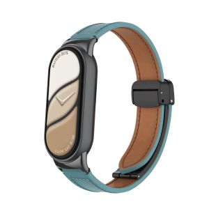Suitable for Xiaomi Band 10 9 8 magnetic buckle leather strap metal connector Miband10 replacement strap