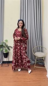 Batik Wanita Kaftan Cabutan Super Jumbo Rayon Tebal Kekinian Terlaris Ld 180