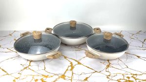 Cypruz Wok Pan White Granite Series: Wajan Berkualitas Tinggi Dengan Tutup