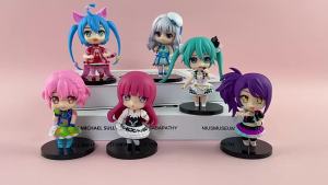 Bandai | 9Cm PVC Hatsune Miku & Luka Anime Nhân Vật Hành Động Tỉ Lệ 1/6 Làm Bằng Tay Búp Bê Cô Gái Xinh Đẹp Anime Nhật Bản Sưu Tập Đồ Chơi Mô Hình