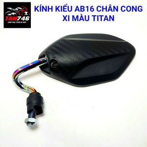 Gương Kính chiếu hậu kiểu AB16 CHÂN CONG Chân ren thuận 10ly Kính chỉ có bên trái không có bên phải