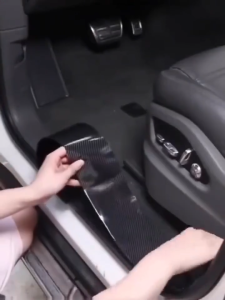 Băng Keo - Nẹp Chống Xước Viền Cửa Bậc Cửa Xe Hơi Cuộn 5 Mét Vân Cacbon Cao Cấp Keo Dán Tràn Viền Siêu Dính