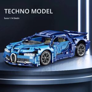 ตัวต่อรถสปอร์ตสีน้ำเงินขนาด 1:14 เหมาะสำหรับสะสมเป็นของตกแต่ง ของขวัญในโอกาสวันเกิด ฮาโลวีน และคริสต์มาส