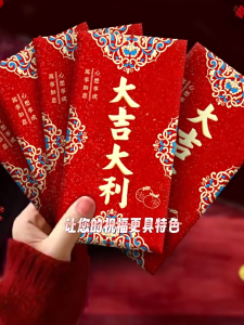 【混合 BUY 10 FREE 1】长款 2026 Chinese New Year Cute Horse Design Long Angbao Red Packet Ang Bao Angpao 马年新年舞狮可爱红包封利是封 6 PCS PACK (9*16.5cm 长款)