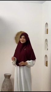 KERUDUNG HIJAB BERGO INSTAN JERSEY PREMIUM SPORT HAMIDAH VIRAL POLOS ELZAHRA ANTI MELEYOT