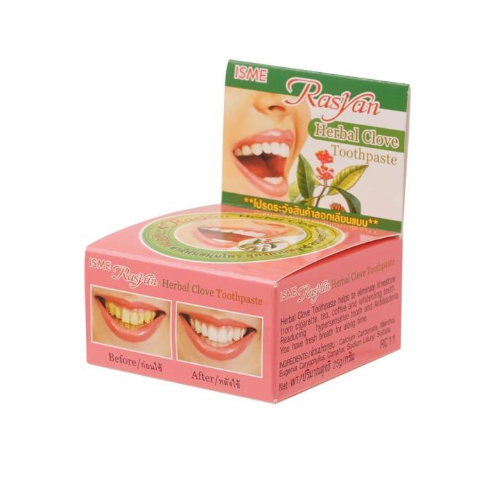 Natural Herbal Clove Thai Teeth Whitening Powder Toothpaste