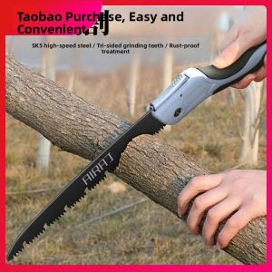 Folding Hand Saw Woodworking Garden Tool SK5 Triple-sided Grinding Hardware for Home Logging Fruit Tree Pruning