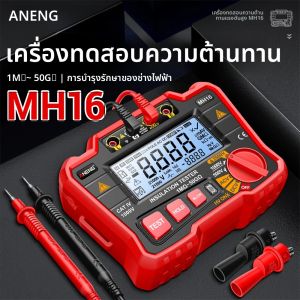 ชุดทดสอบความต้านทาน ANENG MH16 พร้อมโอห์มมิเตอร์ สายทดสอบ คลิปหนีบ สายดิน และเครื่องวัดโวลต์