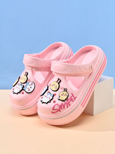 Cute Girls Sandals Childrens Flip Flops Anti-Slip Beach Shoes Summer New Style GiiKa Cartoon Design EVA Material Flat Heel