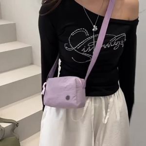 oobest 【Delivery 2-3 days】Nylon Crossbody Bag for Women Nylon Chest Bag Shoulder Bag with Adjustable Strap Sports outdoor fitness mens and womens crossbody