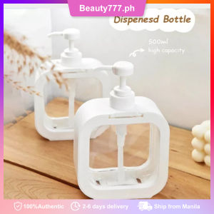 500mL Pump Bottle Large Capacity Dispenser 300ML Clear White Cosmetics Lotion Bottle Hand Sanitizer Dispenser Bottles Plastic Refillable Body Wash Soap Shampoo Containers with Pump Durable Travel