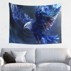 Tấm Thảm Treo Tường VIKAMA Bald Eagle Mountain - Tranh Nghệ Thuật Bằng Vải Polyester Mềm Mại Bền Đẹp Trang Trí Nhà Cửa Cảnh Quan Thiên Nhiên Động Vật Hoang Dã Mang Tính Thẩm Mỹ Cho Không Gian Trong Nhà