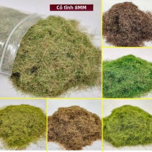 Cỏ Tĩnh Nhân Tạo Thu Nhỏ 8MM 30G Dùng Cho Mô Hình Cảnh Quan Bàn Cát Đường Sắt Mô Hình Chiến Tranh - 9 Màu