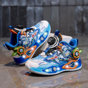 KUOBURENSHENG | Non-slip Waterproof Glow in Dark Boys Sport Shoes