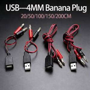 JCD | DIY Cáp Thử USB Nam/Nữ Đến 4mm Chuối Cắm Cáp Sạc USB Ổ Cắm Kết Nối Dây Cho Phụ Kiện Điện Tử