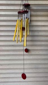 โมบายกระดิ่งสายรูง 9แท่ง ตกแต่งบ้าน โมบายสายรูง โมบาย9แท่ง ยาว 35cm กระดิ่งลม แก้ฮวงจูย เสริมฮวงจูย พร้อมส่ง