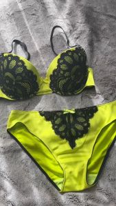 Bra set Wanita Kawat Busa Tipis VALERIE cup 3/4 Mix Lace Premium pakaian dalam / underwear VL002GRN