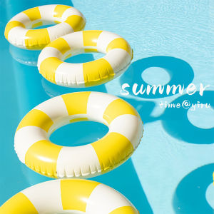 1Pcs Stripe Pool Float Inflatable Swimming Ring Adults Swim Tube Summer Water Toys For Beach Party 