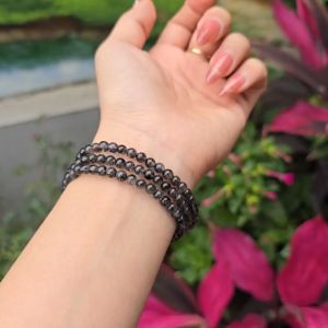 Q383 Chuỗi 3v Thạch Anh Tóc Đen 5li loại Đẹp trong rõ tóc ORD VIP cho Thủy và Mộc - Phong Thuỷ TUDO