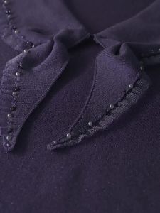 Koradior | Elegant Long Sleeve Wool Pleated Dress Female