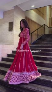 [PRE-ORDER]SIZE:-M TO XXL READYMADE  GOWN PARTY WEAR ETHNIC DRESS