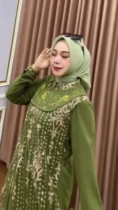 Others Laura Gamis Brukat Dewasa Elegan Muslim Wanita Lebaran Viral Kekinian 2024