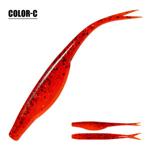 Spinpoler Shape Shad Fish Swimbait 7cm Artificial Soft Bait Fishing Lure Split Tail TPR Floating Jerkbaits Predator Tackle 10pcs