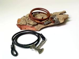 Người Viking La Bàn Nhiều Màu Sắc Dây Vòng Tay Nam Bắc Âu Chữ Rune Cắm Trại Sinh Tồn Dây Ngoài Trời Nữ Mắt Cá Chân Bùa Hộ Mệnh Đồ Trang Sức