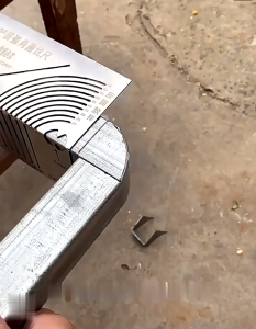 [S/M]Penggaris teknik 3D Multifungsi Sudut Siku 90 Derajat Ruler Measuring Tool Mark Line Woodworking